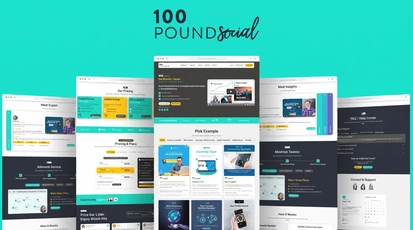 100 Pound Social website screenshot