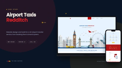 Airport Taxis Redditch website screenshot