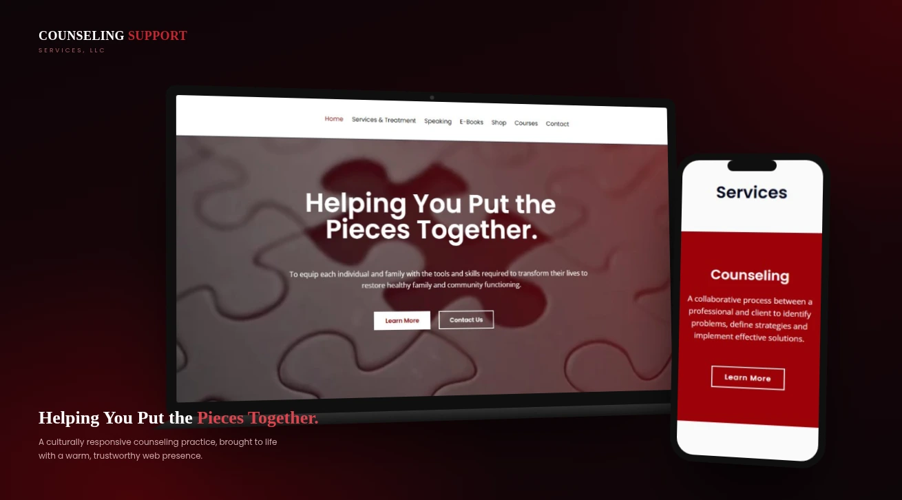 Counseling Support Services website screenshot