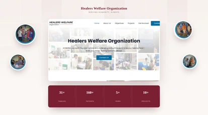Healers Welfare website screenshot