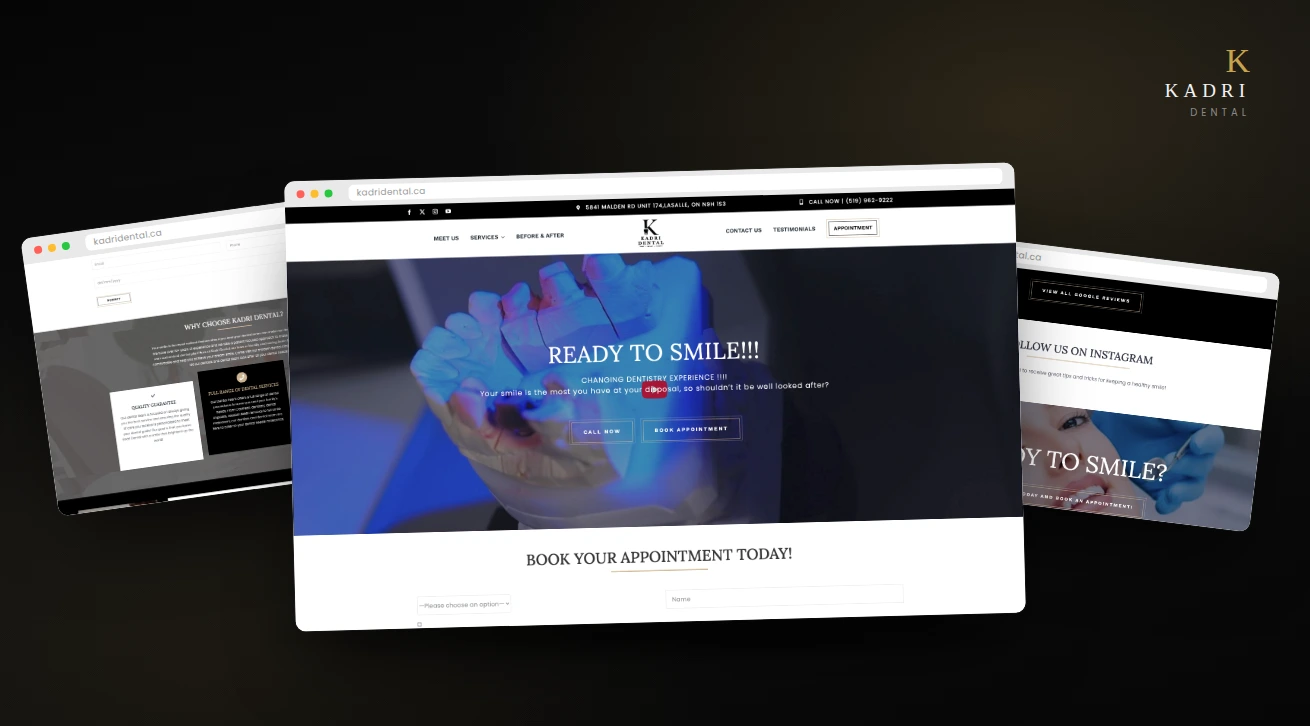 Kadri Dental website screenshot