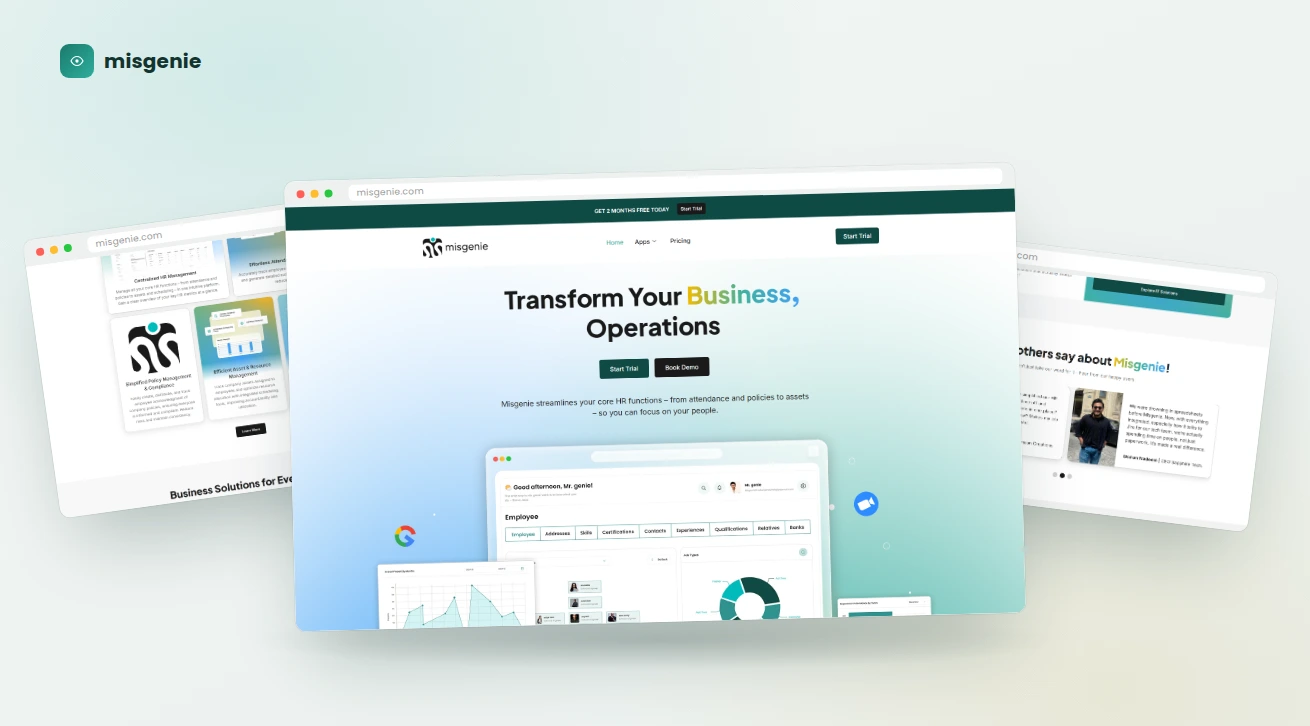 Misgenie website screenshot