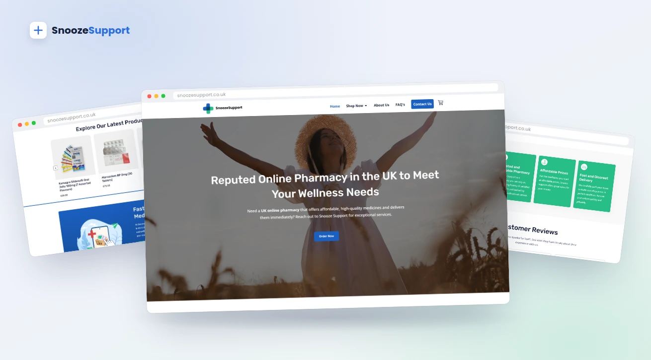 Snooze Support website screenshot
