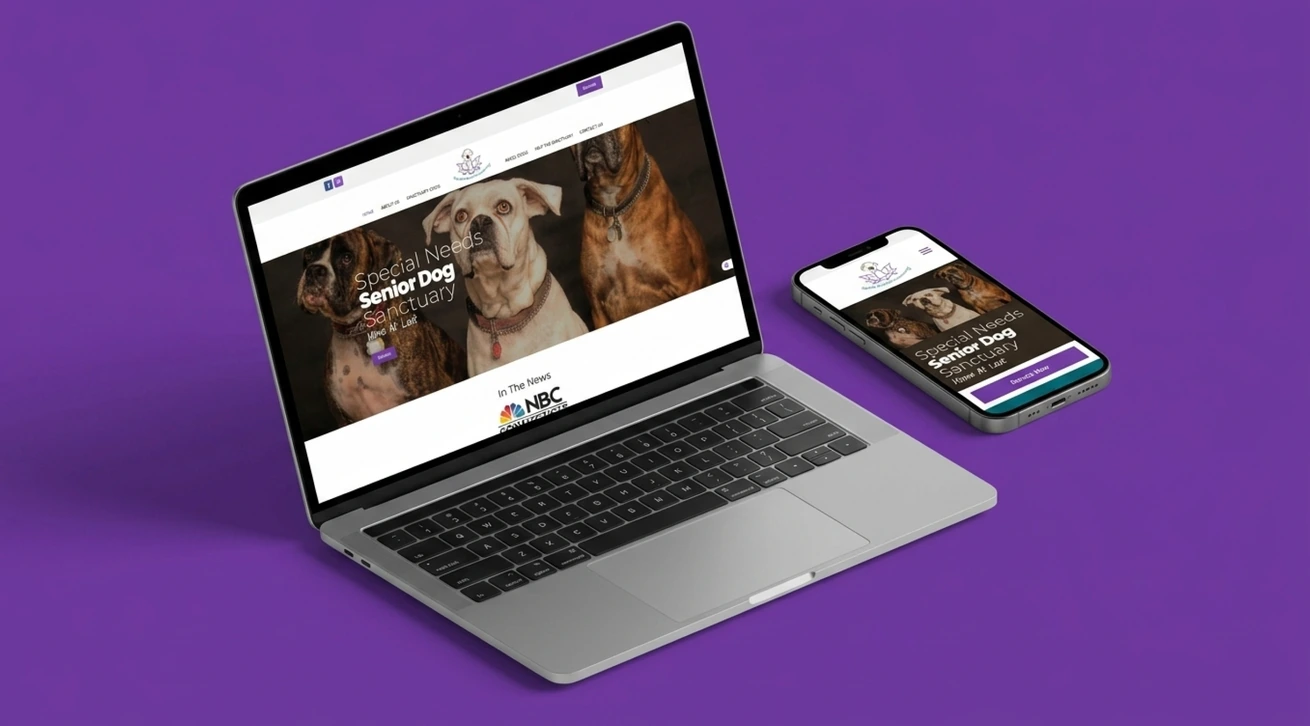SNS Dog Sanctuary website screenshot