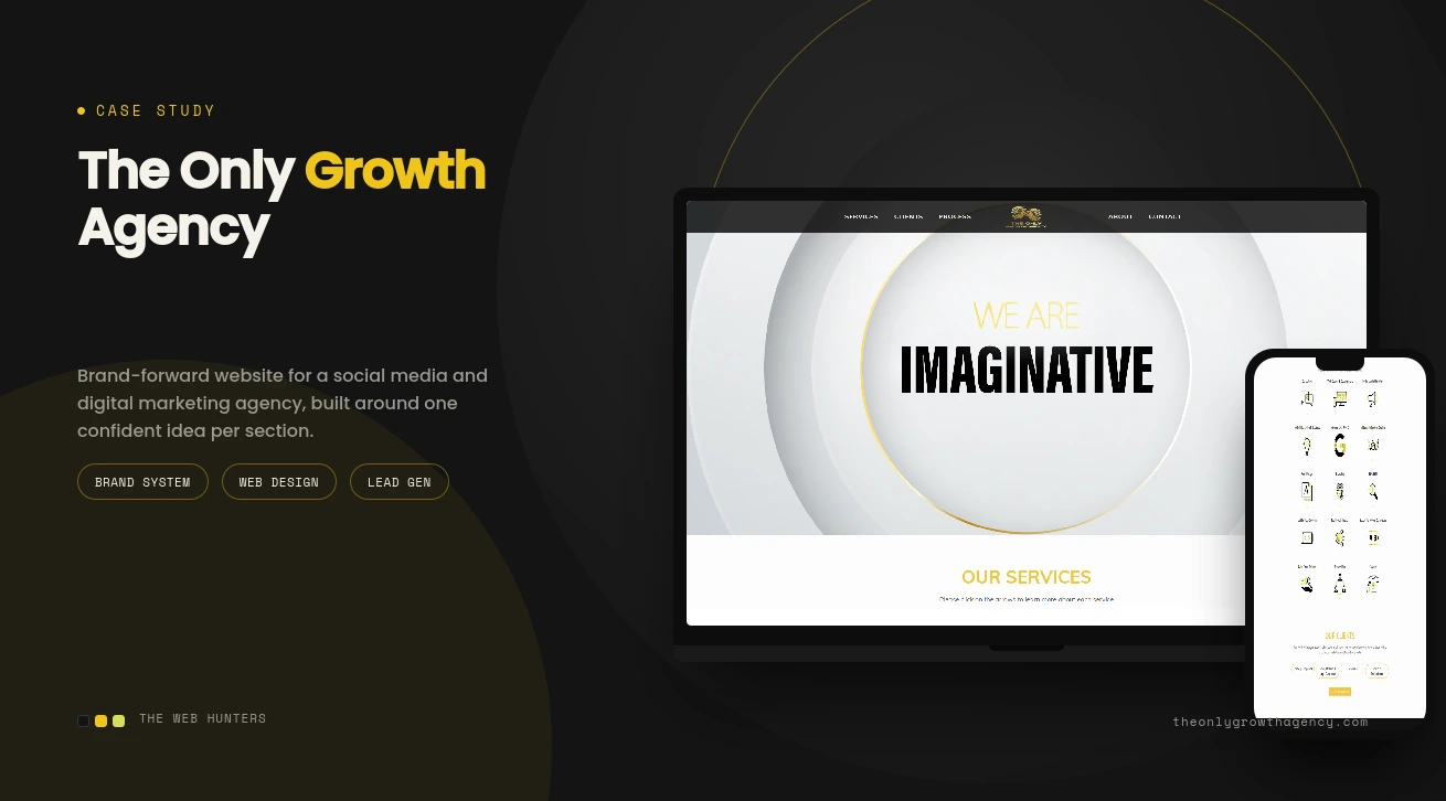 The Only Growth Agency website screenshot